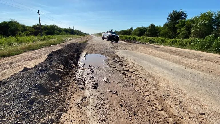 El tramo Concepción- Pozo Colorado está en calamitosas condiciones