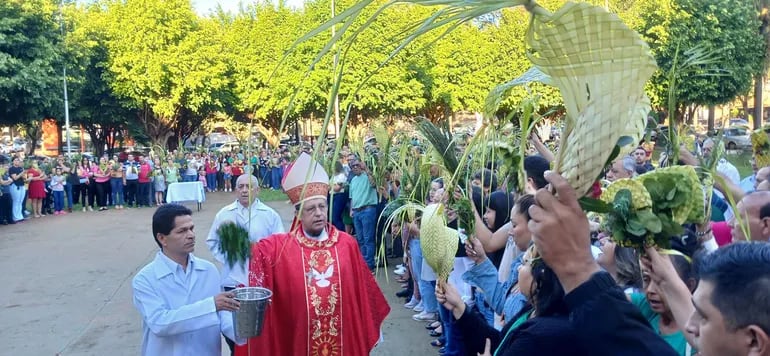 Semana Santa: durante bendición de palmas instan a ser más solidarios