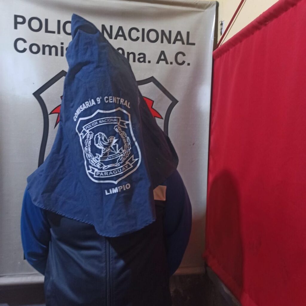 Aprehendido por violencia intrafamiliar en Limpio, Paraguay.