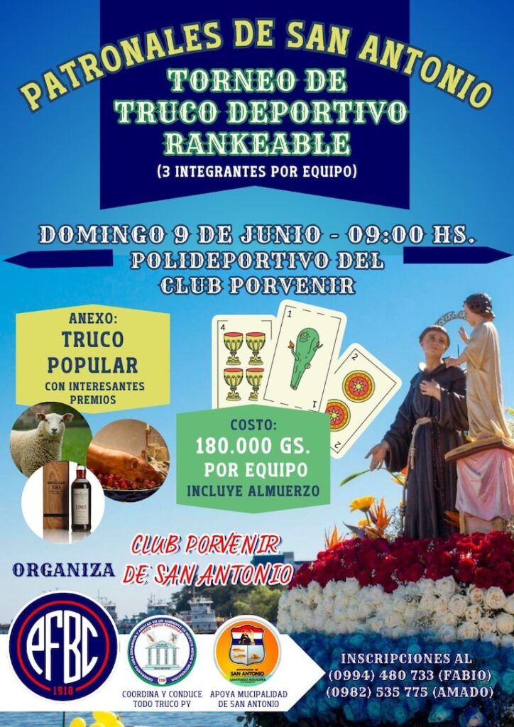 Torneo de truco rankeable en San Antonio – Polideportivo