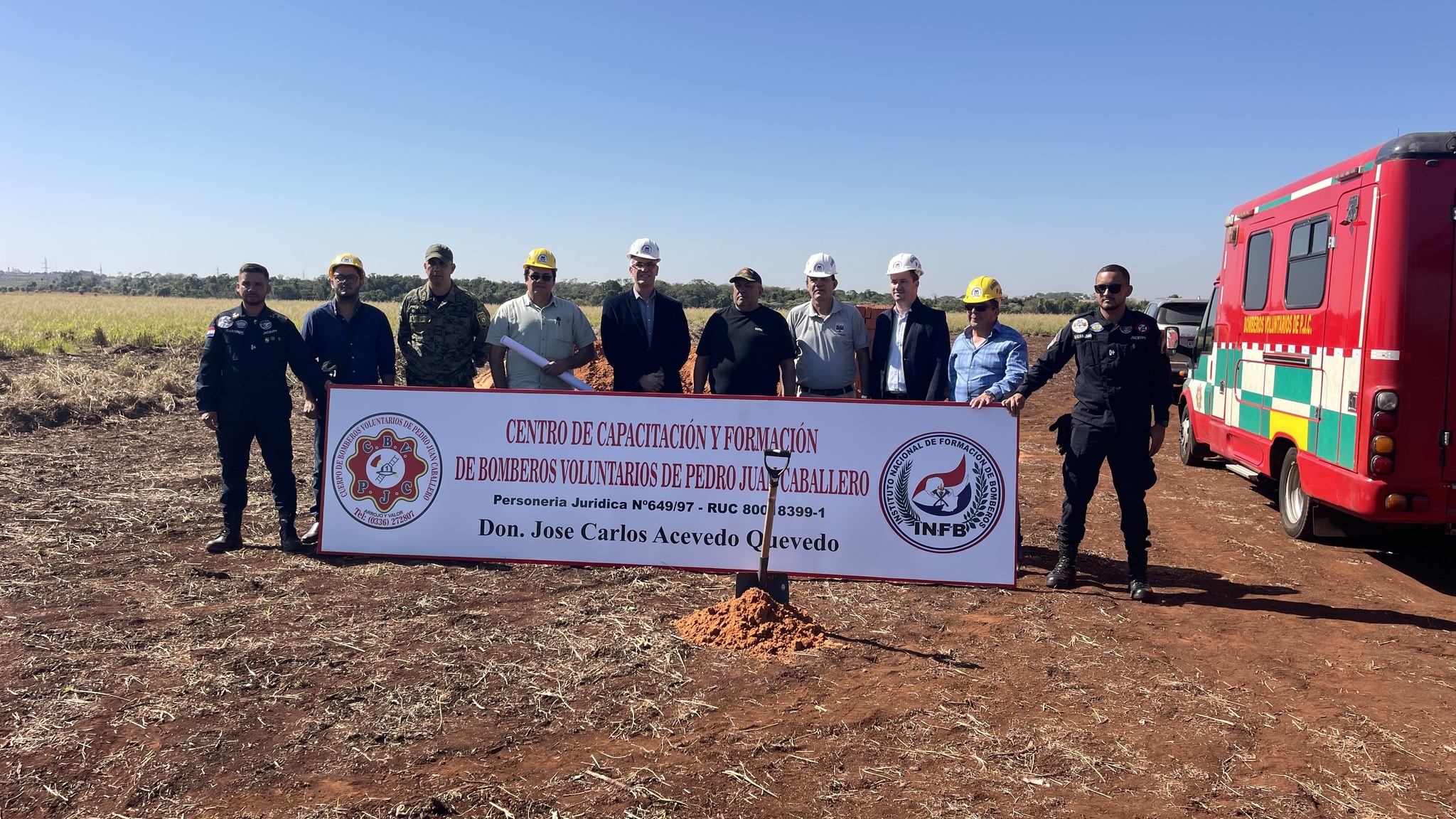 PJC: Inauguración de futuro local para Bomberos Voluntarios en Pedro Juan