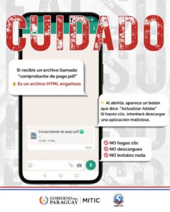 Alerta de estafa: archivo malicioso circula por WhatsApp
