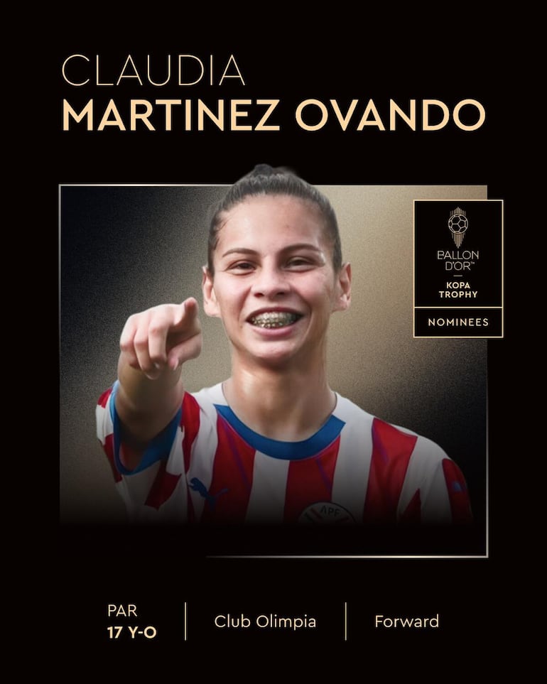 Claudia Martínez nominada al Balón de Oro Sub 21: orgullo paraguayo entre las mejores del mundo – Deportes