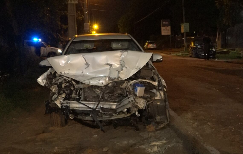 Choque frontal dejó dos heridos en Luque