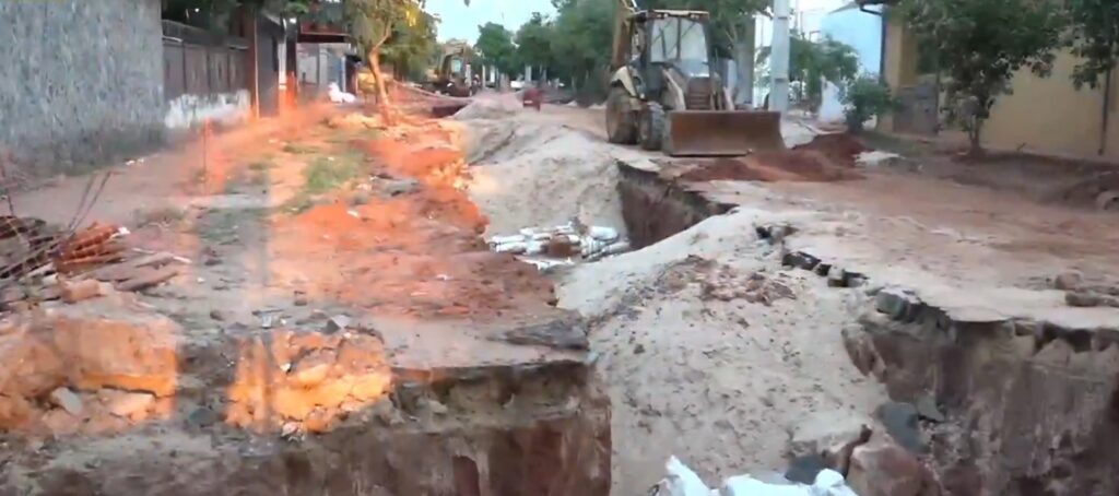Obras de desagüe mantienen aislados a vecinos del barrio San Pablo