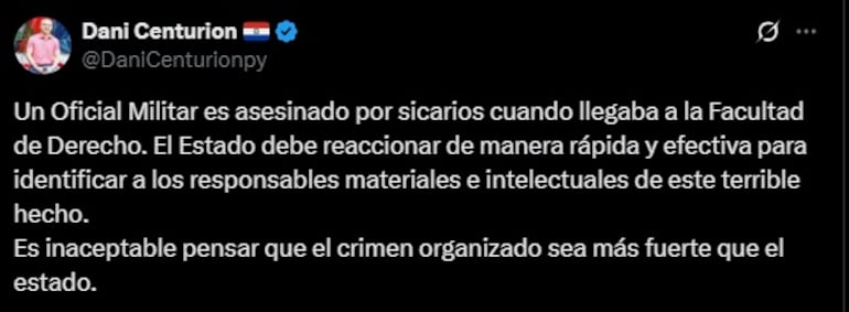 Reacción de legisladores tras asesinato de militar que evitó entrega de celular a “Tío Rico”